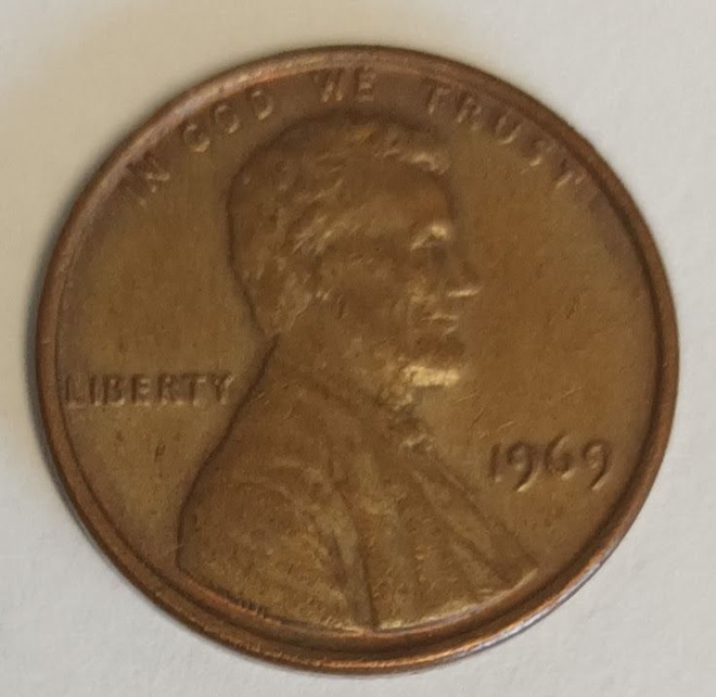 USA 1 cent 1969, 2 kuvaa