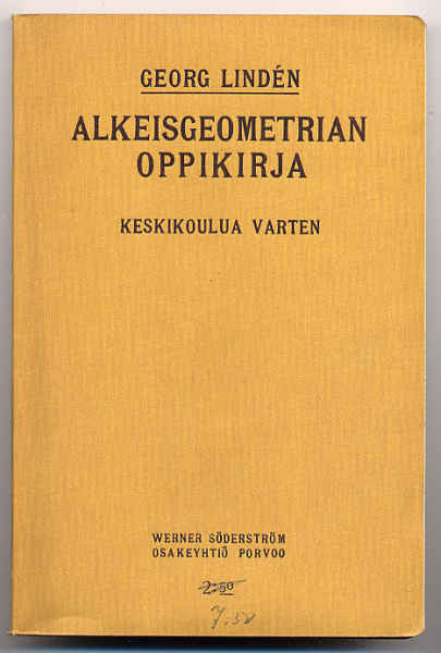 Linden, Georg: Alkeisgeometrian oppikirja (1.p.,1915)