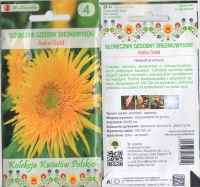 Auringonkukka "Astra Gold" siemenet #