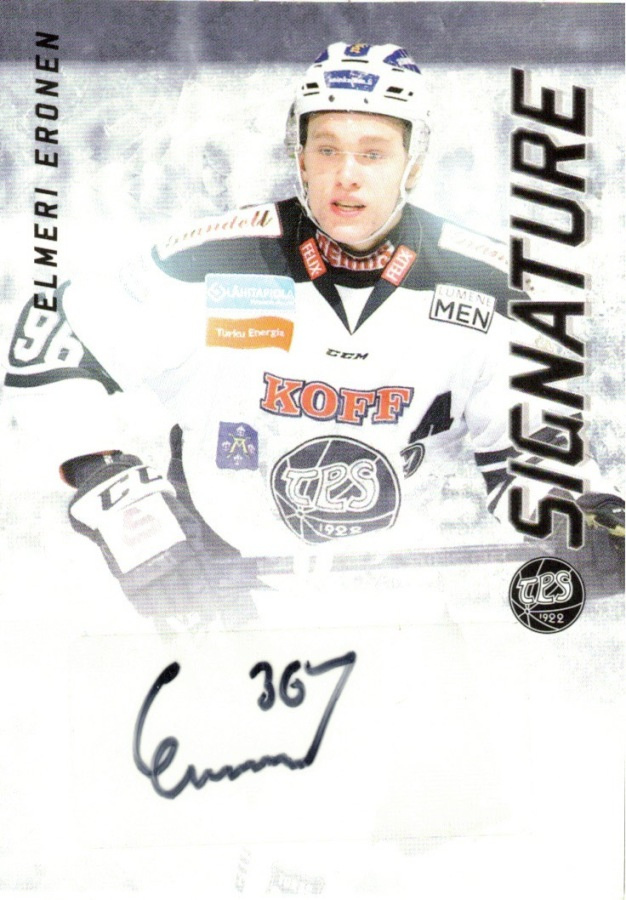 2015-16 Cardset ELMERI ERONEN TPS Signature nimmari