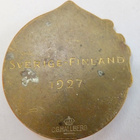 VANHA Osanottaja Mitali Merkki Ruotsi - Suomi Maaottelu 1927 - pikkukuva 2