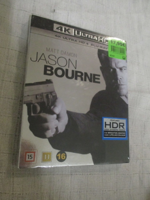 Jason Bourne (4K Ultra HD + Blu-ray) Matt Damon ( avaamaton