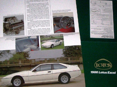 1986 Lotus Excel esite - KUIN UUSI