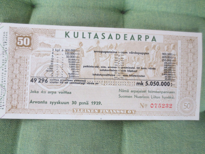 Kultasade Arpa v.1939 Talvisota vuosi