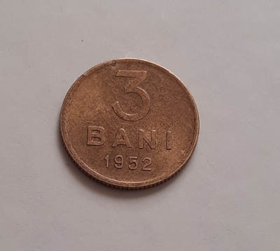 Romania 3 bani 1952, kiertänyt