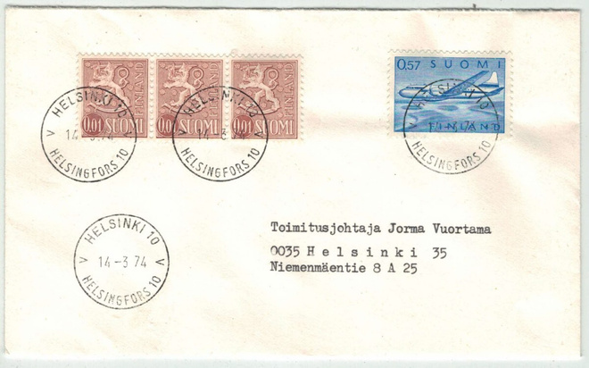 M63 1970 57p convair ym kirje