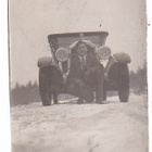 VANHA Valokuva UPEA Auto 1920-l 5,5 x 8,5 cm - pikkukuva 1