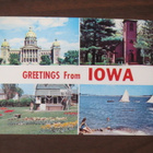 U.S.A.: vintage "Greetings From Iowa" 1970-luku - pikkukuva 1