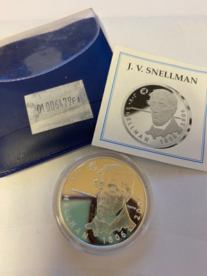 J.V.Snellman v. 2006 hopea Ag mitali Proof 10 eur