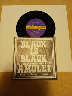 Amulet – Black Is Black 7" ps orig 1976 Rock'n'Roll uusi!