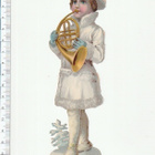 * talvilapset, 2 vanhaa kuvaa, 16,5cm * - pikkukuva 4