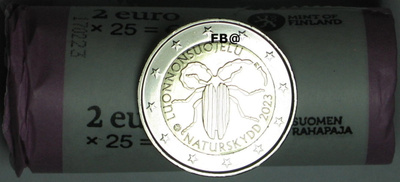 2023 Suomen ensimmäinen luonnonsuojelulaki 2€ UNC