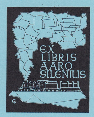 Ex Libris, Aaro Silenius by Erkki Tuominen 1990 P7,  b686