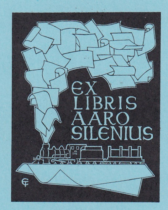Ex Libris, Aaro Silenius by Erkki Tuominen 1990 P7,  b686
