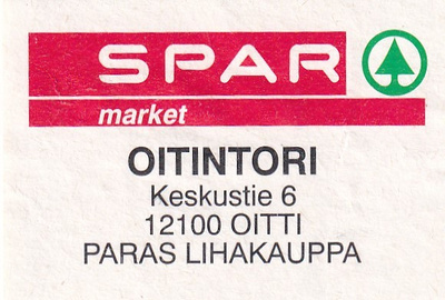 OITTI.  Oitintori, SPAR . Lihakauppa  b567
