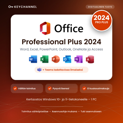 Office 2024 Pro Plus avain | lisenssi sähköpostiin