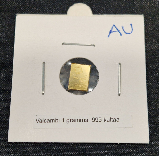 1 g 999,9 Valcambi kulta harkko (1)