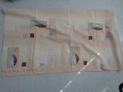 Ruskea kuviollinen verho 1 kpl