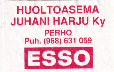 Perho, Juhani Harju Ky . ESSO   s7/1