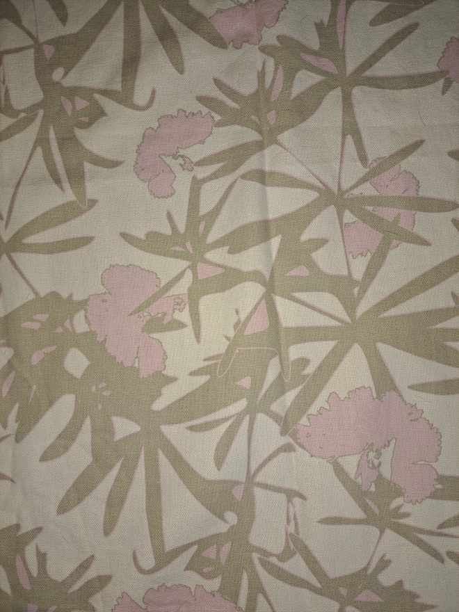 Vaaleanpunainen beige valkoinen pitkät verhot 233x145cm