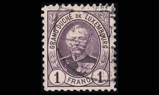 Luxemburg 64C o Suurherttua Adolf 1 Fr (11) (1891)