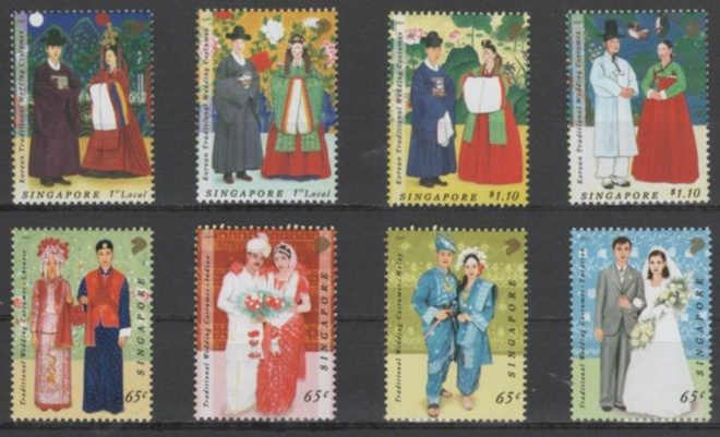 (S0579) SINGAPORE, 2007 (Tradional Wedding Costumes). MNH**