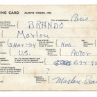Marlon Brando -Autograph, Nimikirjoitus dokumentissa, signed - pikkukuva 1