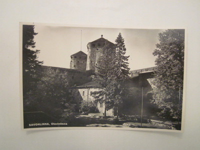 VANHA Postikortti Savonlinna 1950-l Alkup.Mallikappale