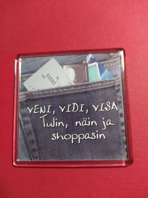 Jääkaappi magneetti  veni, vidi, visa
