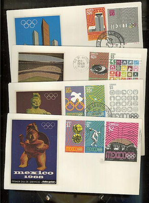 Olympia - Mexico Mi 1283-92 FDC
