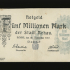 Saksa 5 Millionen Mark, Rehau 20.9.1923 F+ - pikkukuva 1