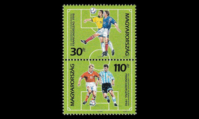 Unkari 4506-7p ** Jalkapallon MM-kisat Ranska (1998)
