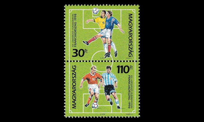 Unkari 4506-7p ** Jalkapallon MM-kisat Ranska (1998)