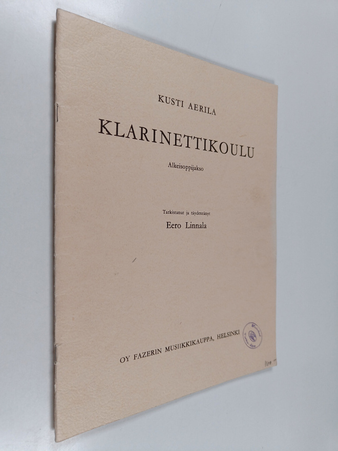 Kusti Aerila : Klarinettikoulu : Alkeisoppijakso