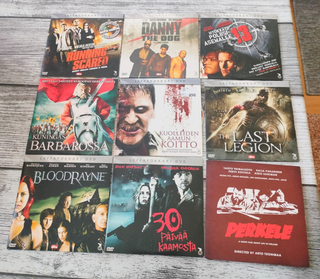 9 kpl leffa pokkareita könttänä