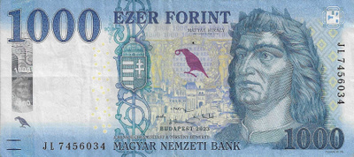 HUNGARY 1000 FORINT 2023. F (Fine)