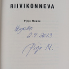 Pirjo Maunu : Riivikonneva (signeerattu, tekijän omiste) - pikkukuva 3