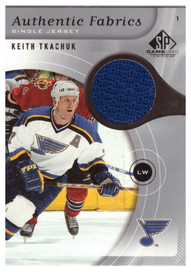 KEITH TKACHUK St.Louis 05-06 SP GameUsed Auth.Fabrics #AF-KT