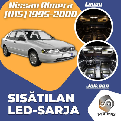 Nissan Almera (N15) Sisätilan LED-sarja 6-osainen