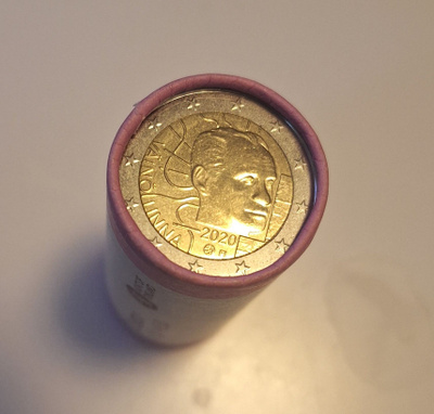 2€ Väinö Linna juhlaraha tuubi. 25 x 2€.