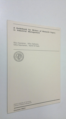 A guidebook for writers of research papers in industrial ...