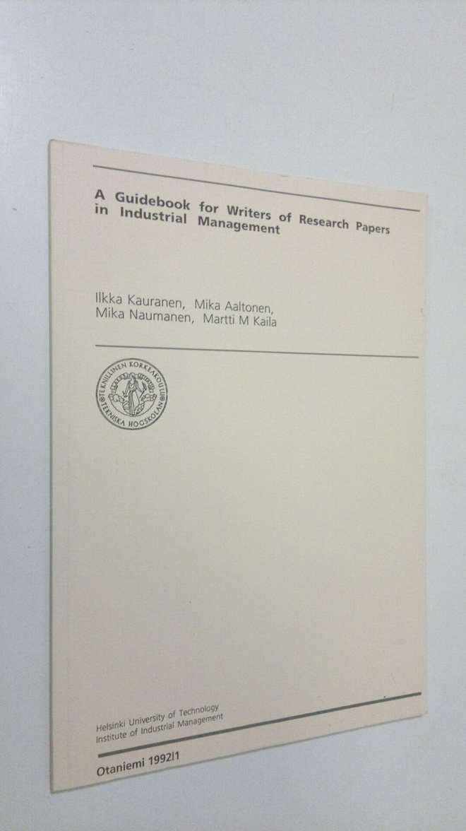 A guidebook for writers of research papers in industrial ...