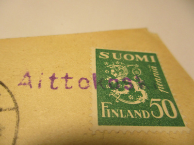 1933 Aittokoski rivil s + Soinlahti kortilla