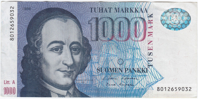 1000 Markkaa 1986 Litt.A kl.5
