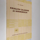 E. J. Ellilä : Kirjallisia salanimiä ja nimimerkkejä - pikkukuva 1