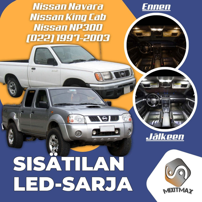 Nissan Navara / Frontier (D22) Sisätilan LED-sarja 5-osain