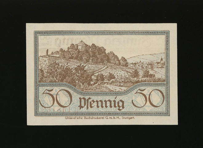Saksa Notgeld 50 Pfennig, Cannstatt 15.6.1918