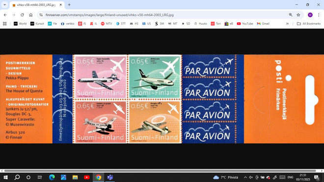 ååpm . 2002 .  Postimerkkivihko . 4 x 0,65 € .  4 kpl ** .