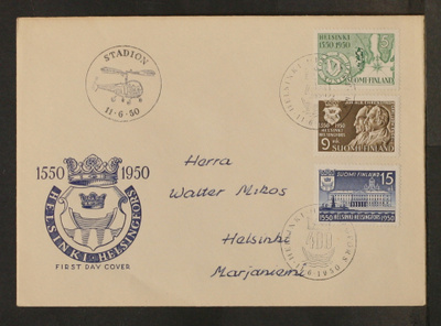 # 23680 # Helsinki 400v + Stadion FDC - 1950