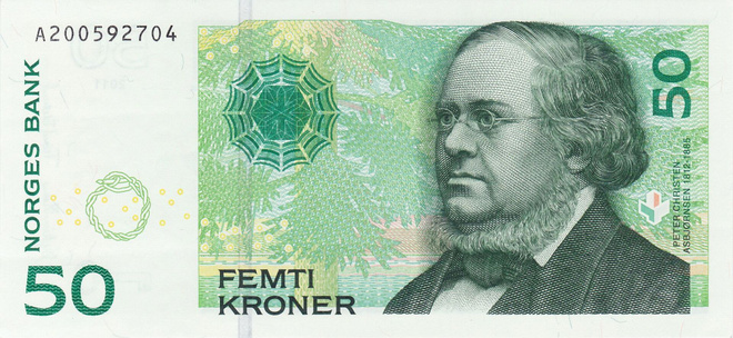 Norja 50 Kroner v.2003 UNC P-46c (Gjedrem-Eklund)